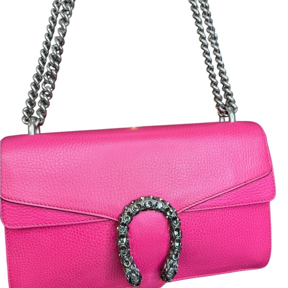 Gucci Pink Leather Chain Shoulder Bag Limited - Picture 5 of 5